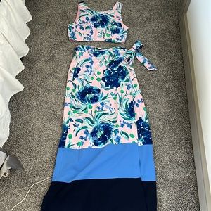 Lilly Pulitzer maxi skirt dress set size 6